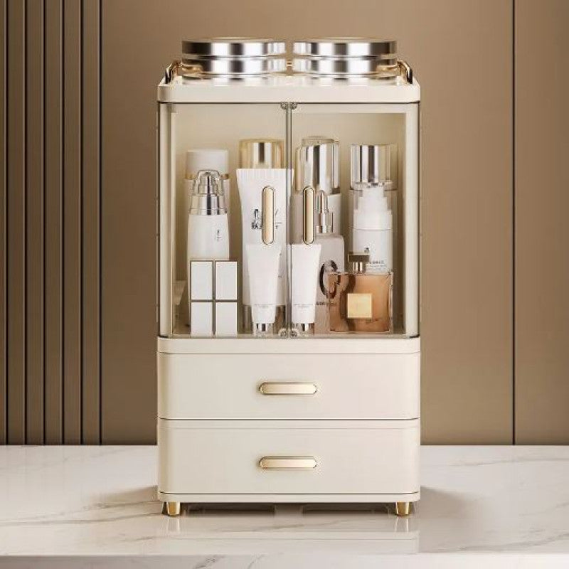 2 Layer Makeup Cosmetic Organizer With Drawer