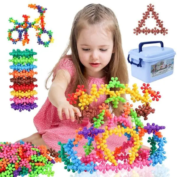 36 Piece Snowflake Building Block With 12 Different Color